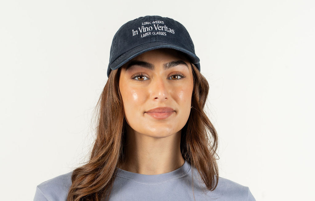 In Vino Veritas Cap - Washed Navy