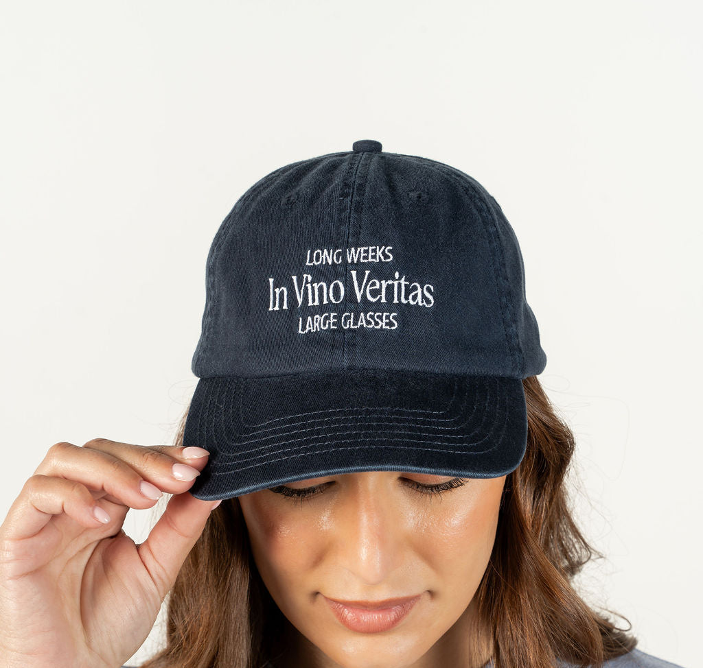 In Vino Veritas Cap - Washed Navy