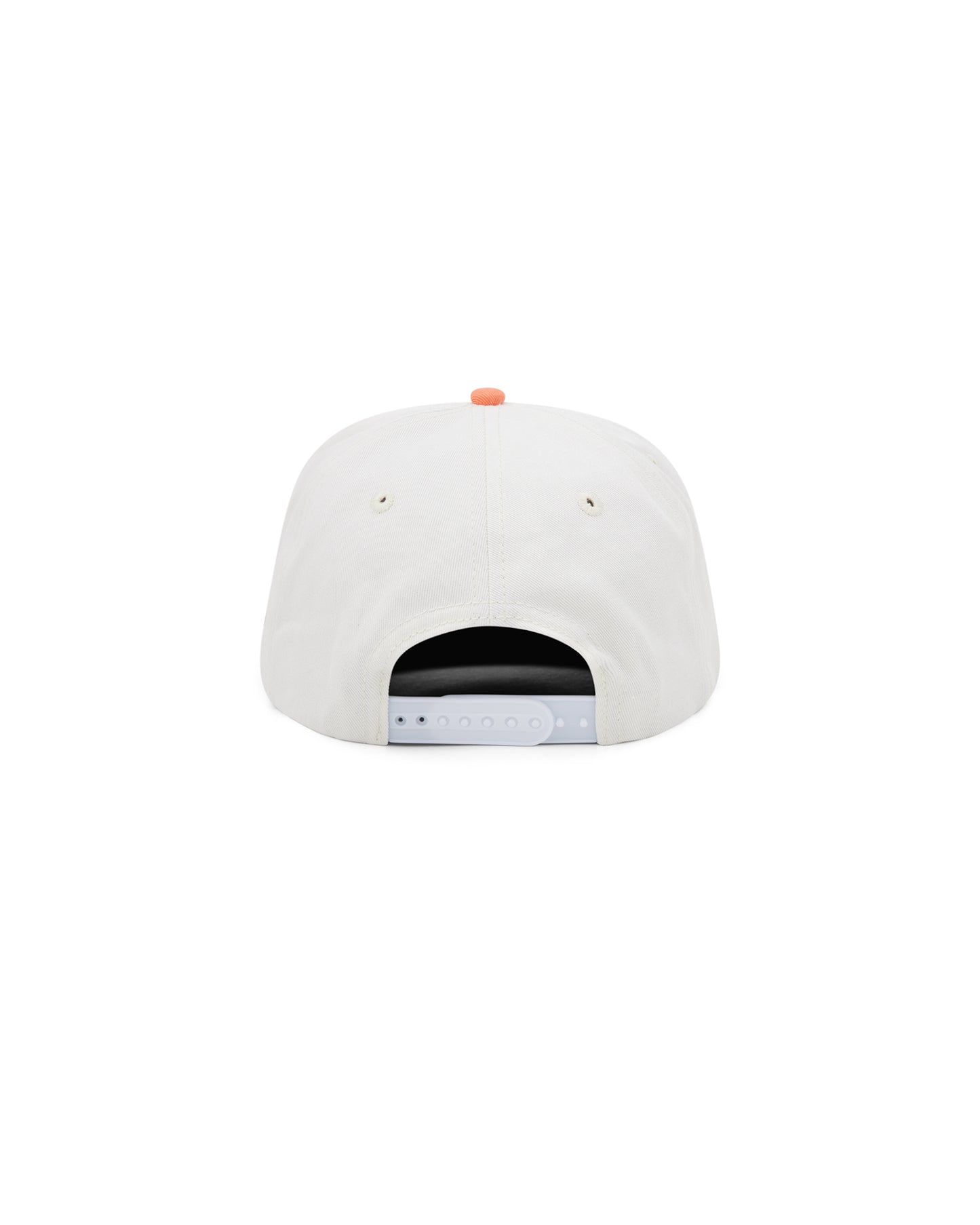 Streaming Life Cap coral and white 5 panel cap back view