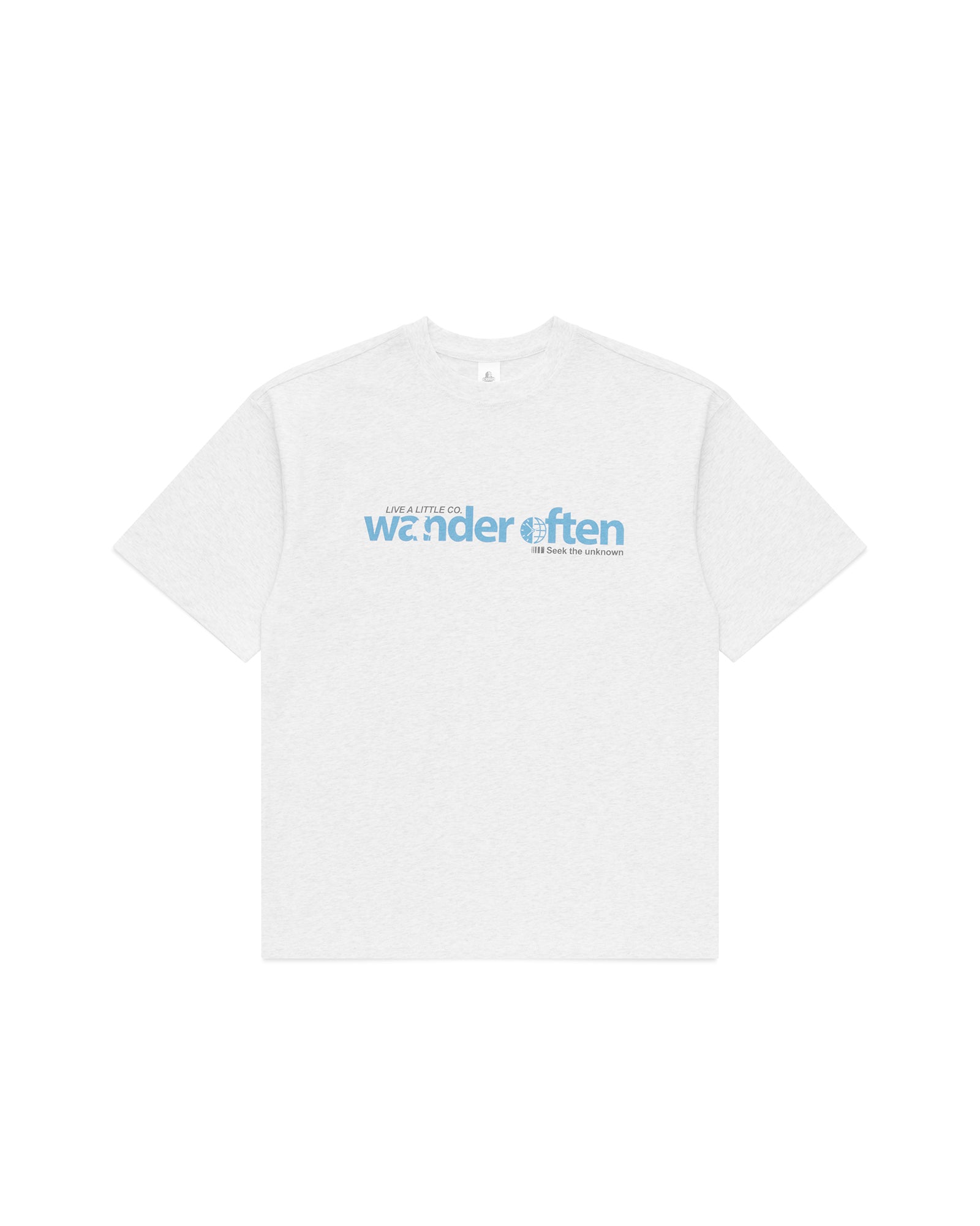 Wander Often white heavyweight organic cotton t-shirt front view