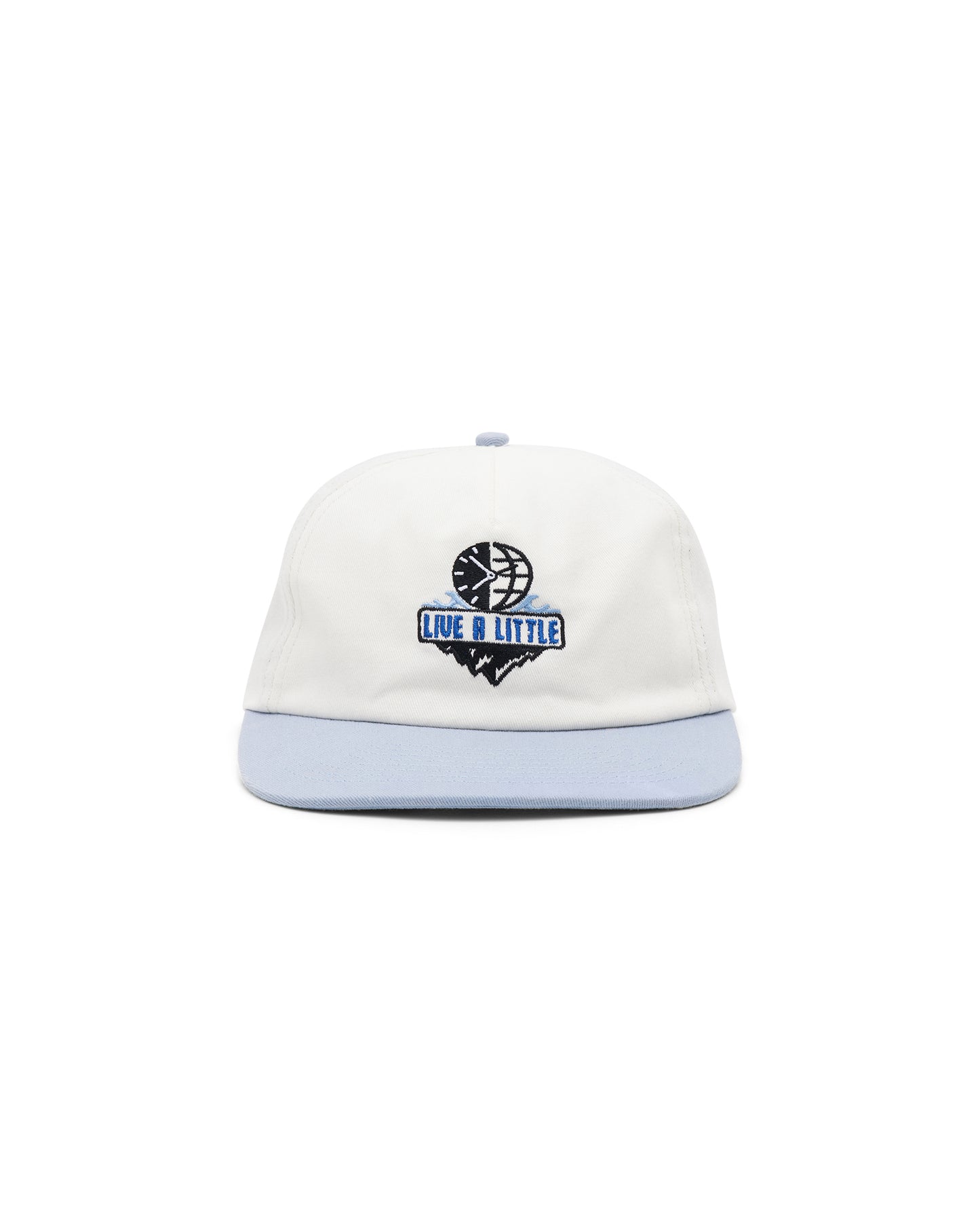 Live A Little logo two-tone cotton cap front view