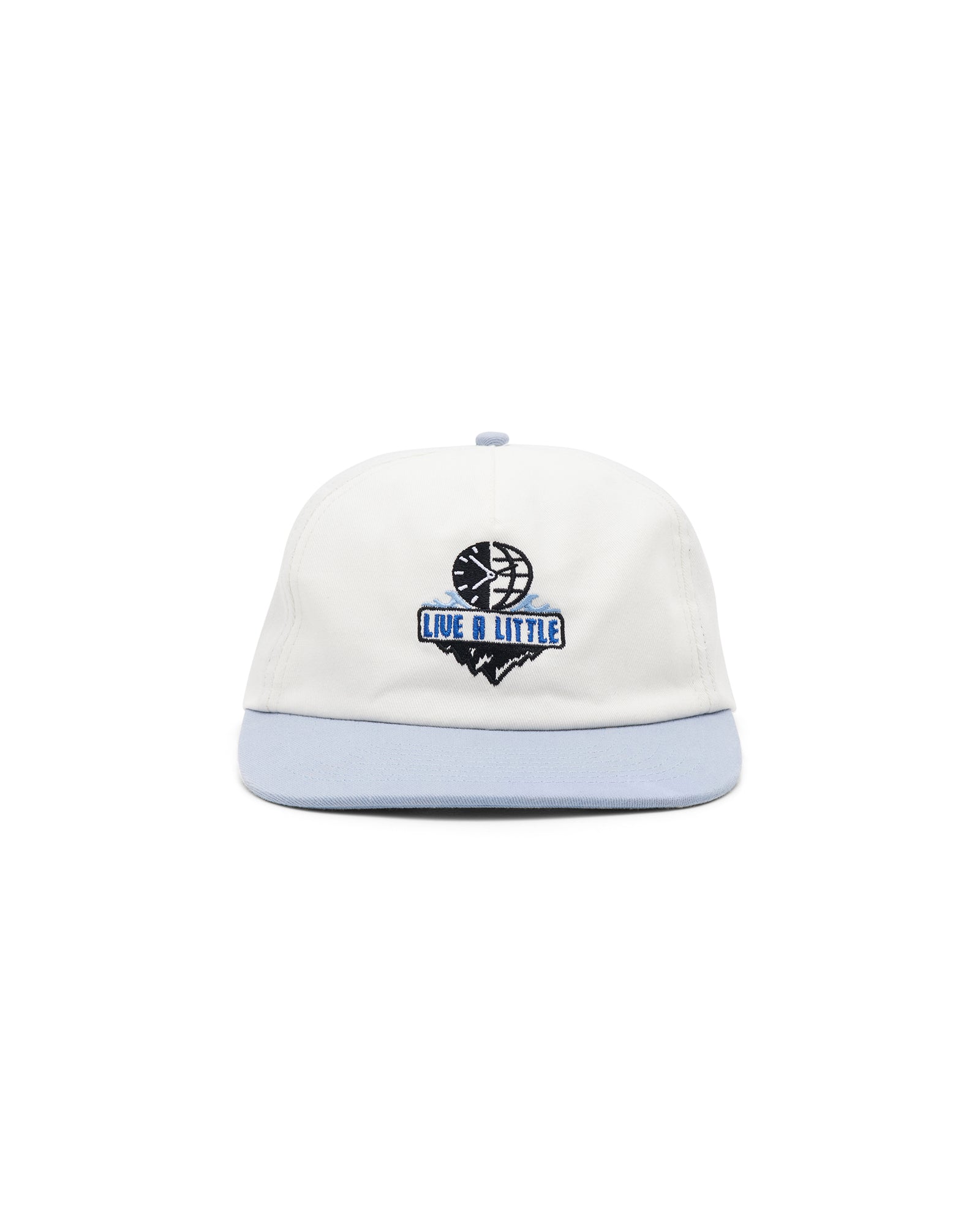 Live A Little logo two-tone cotton cap front view